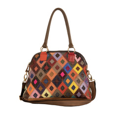 Alive With Style 'Bellagio' Leather Shoulder/Cross Body Bag by Sassy Duck in Multi