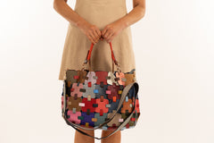 Alive With Style 'Annette' Leather Shoulder/Handbag/Cross Body Bag by Sassy Duck in Floral