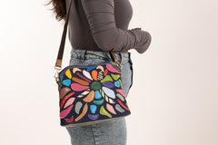 Alive With Style 'Botanica' Cross Body/Shoulder Bag by Sassy Duck in Multi Black-Multi Navy