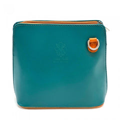 Alive With Style 'Dalida' Italian Leather Shoulder/Cross Body Bag in Light Green-Tan-Navy-Pink-Mauve-Light Blue-Jade-Salmon-Blue-Grey-Orange-Green-Brown-Black-Red