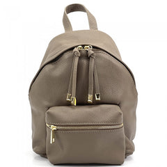 Alive With Style 'Harper' Italian Leather Backpack in Navy-Taupe-Olive