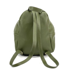 Alive With Style 'Harper' Italian Leather Backpack in Navy-Taupe-Olive