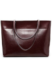 Alive With Style 'Morgan' Leather Tote/Shoulder Bag in Black-Red-Tan-Coffee-Grey-Green