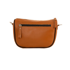 Alive With Style 'Keira' Leather Cross Body/Shoulder Bag by Sassy Duck in Navy-Taupe-Ivory-Tan