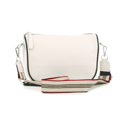 Alive With Style 'Keira' Leather Cross Body/Shoulder Bag by Sassy Duck in Navy-Taupe-Ivory-Tan