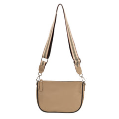 Alive With Style 'Keira' Leather Cross Body/Shoulder Bag by Sassy Duck in Navy-Taupe-Ivory-Tan