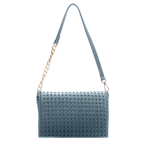 Alive With Style 'Adelina' Shoulder/Cross Body Bag by Sassy Duck in White-Blue