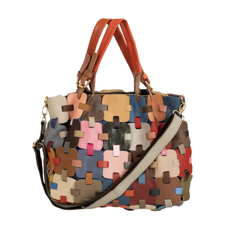 Alive With Style 'Annette' Leather Shoulder/Handbag/Cross Body Bag by Sassy Duck in Floral