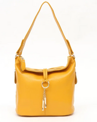 Alive With Style 'Evie' Leather Shoulder/Cross Body Bag in Yellow-Red-Black-White-Grey-Cream
