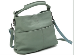 Alive With Style 'Betty' Leather Shoulder/Cross Body Bag in Beige-Tan-Black-Grey-Green