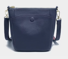 Alive With Style 'Frances' Leather Shoulder/Cross Body Bag in Black- Navy-Linen-Grey-Red-Beige